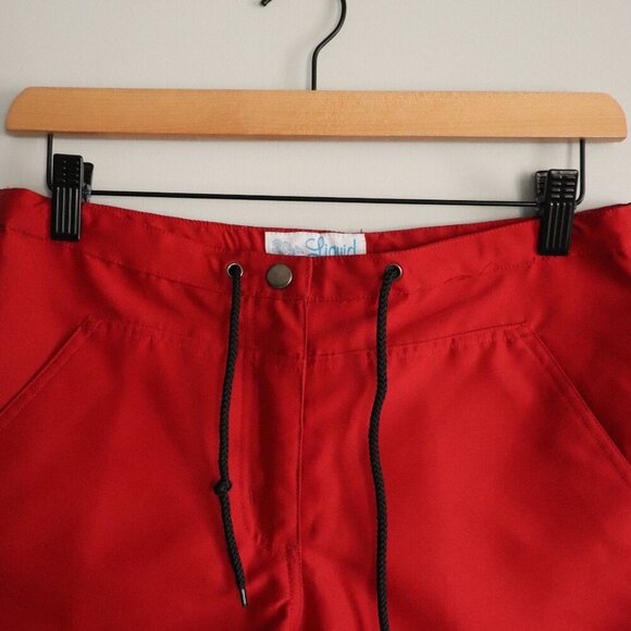 Liquid Boys Sz 10 Red Kids Swim Casual Drawstring Pocket Summer Shorts - Picture 3 of 11